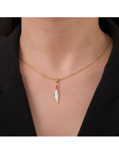 Palestine Flag Pendant Necklace