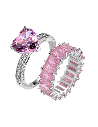 Glamorous Pink Zircon Ring