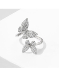 Elegant Butterfly Zircon Ring